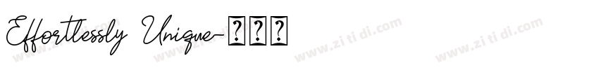 Effortlessly Unique字体转换